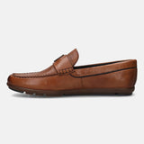 bugatti Cognac Premium Leather  Slip On