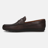 bugatti Dark Brown Premium Leather Slip On