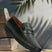 Men's Bugatti drivers green leather shoes with a round toe and apron toe , a tpr outsole.