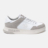 bugatti White & Beige Suede Sneakers