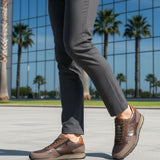 Bugatti Ivo Grey Premium Leather Comfort Sneakers