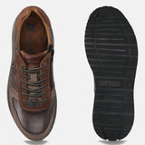 Bugatti Ivo Grey Premium Leather Comfort Sneakers