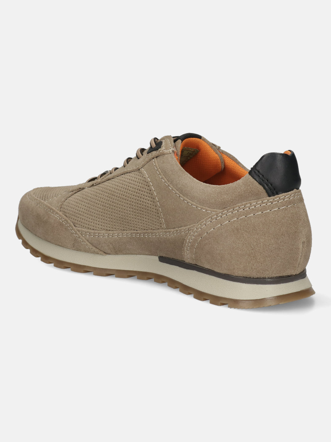 Men's Bugatti leather beige leather shoes with a round toe , a tpr outsole , and laces fastening.