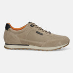 Men's Bugatti leather beige leather shoes with a round toe , a tpr outsole , and laces fastening.