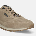 Men's Bugatti leather beige leather shoes with a round toe , a tpr outsole , and laces fastening.