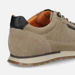 Men's Bugatti leather beige leather shoes with a round toe , a tpr outsole , and laces fastening.