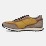Cirino Taupe & Yellow Suede  Sneakers