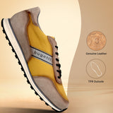 bugatti Cirino Taupe  Premium Leather Comfort Mid Top Sneakers