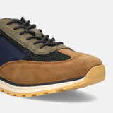 bugatti Cognac & Dark Blue Suede Sneakers