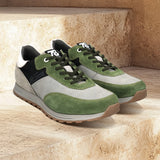 bugatti Cirino Green  Premium Leather Comfort Mid Top Sneakers