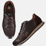 Bugatti Cirino Brown Premium Leather Comfort Sneakers