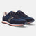 A blue Men's bugatti Sneakers featuring a round  plain toe, zero heels heel. Made from suede leather with a durable eva outsole, this laces design offers both style and comfort.