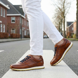 bugatti Garnet Evo Cognac  Premium Leather Comfort Sneakers