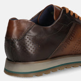 bugatti Dark Brown & Brown Premium Leather Sneakers