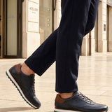 bugatti Garnet Evo Dark Blue  Premium Leather Comfort Sneakers