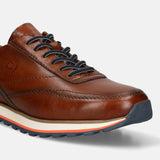 bugatti Cognac Premium Leather Sneakers