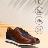 Bugatti Garnet Evo Cognac Premium Leather Comfort Sneakers