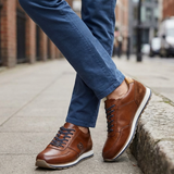 Bugatti Garnet Evo Cognac Premium Leather Comfort Sneakers