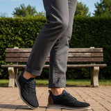 Bugatti Sione Comfort Dark Blue Premium Leather Casuals Casual Shoes