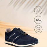 Bugatti Ivar Dark Blue Premium Leather Comfort Sneakers