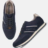 Bugatti Ivar Dark Blue Premium Leather Comfort Sneakers