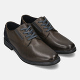Bugatti Bela Dark Grey Premium Leather Comfort Derby Formal Shoes