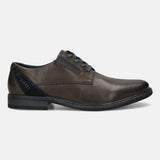 Bugatti Bela Dark Grey Premium Leather Comfort Derby Formal Shoes
