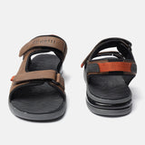 Socotra Brown & Black Back Strap Sandals