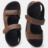 Socotra Brown & Black Back Strap Sandals