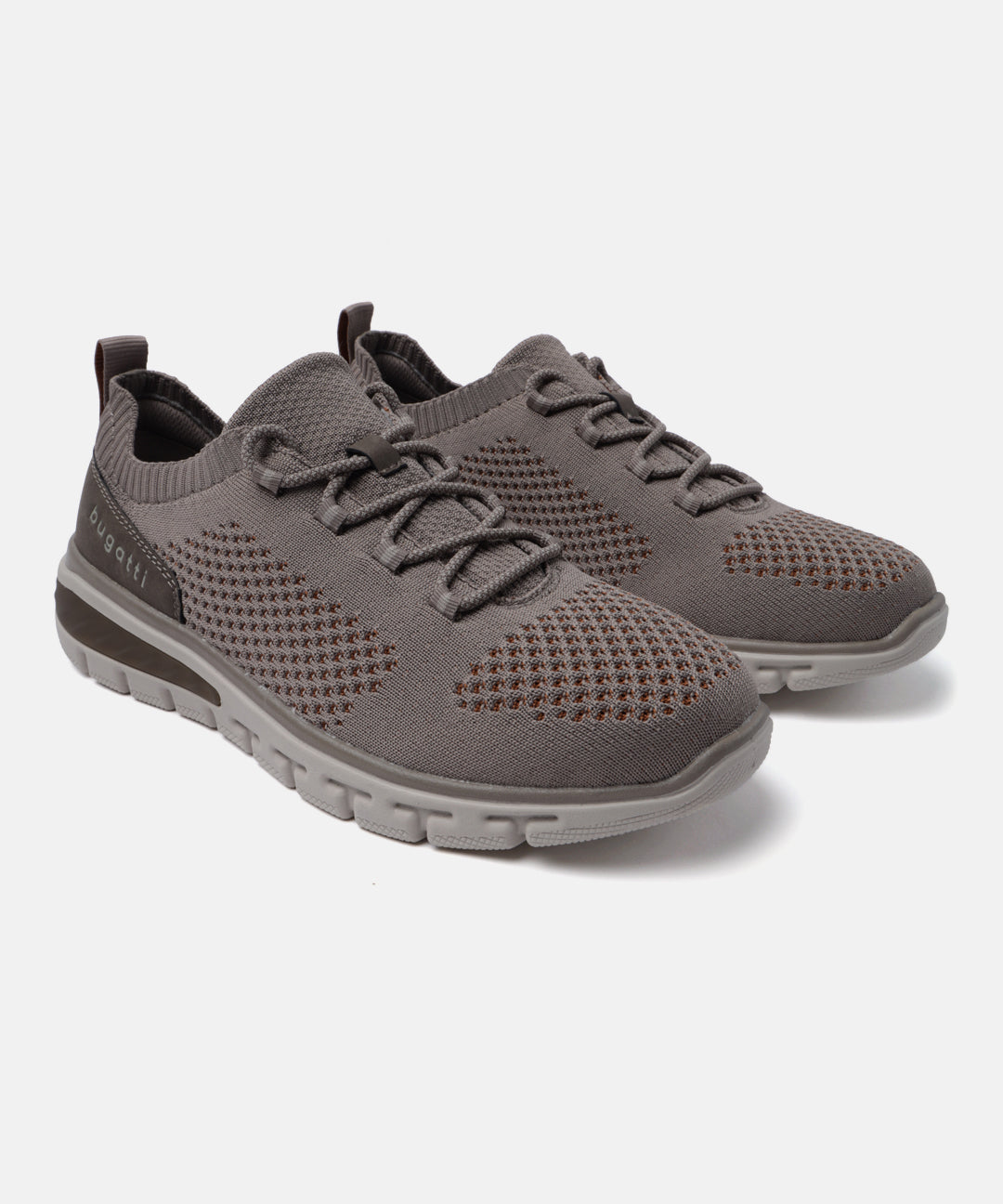 A beige Men's bugatti Sneakers featuring a round plain toe, zero heels heel. Made from textile with a durable eva outsole, this laces design offers both style and comfort.