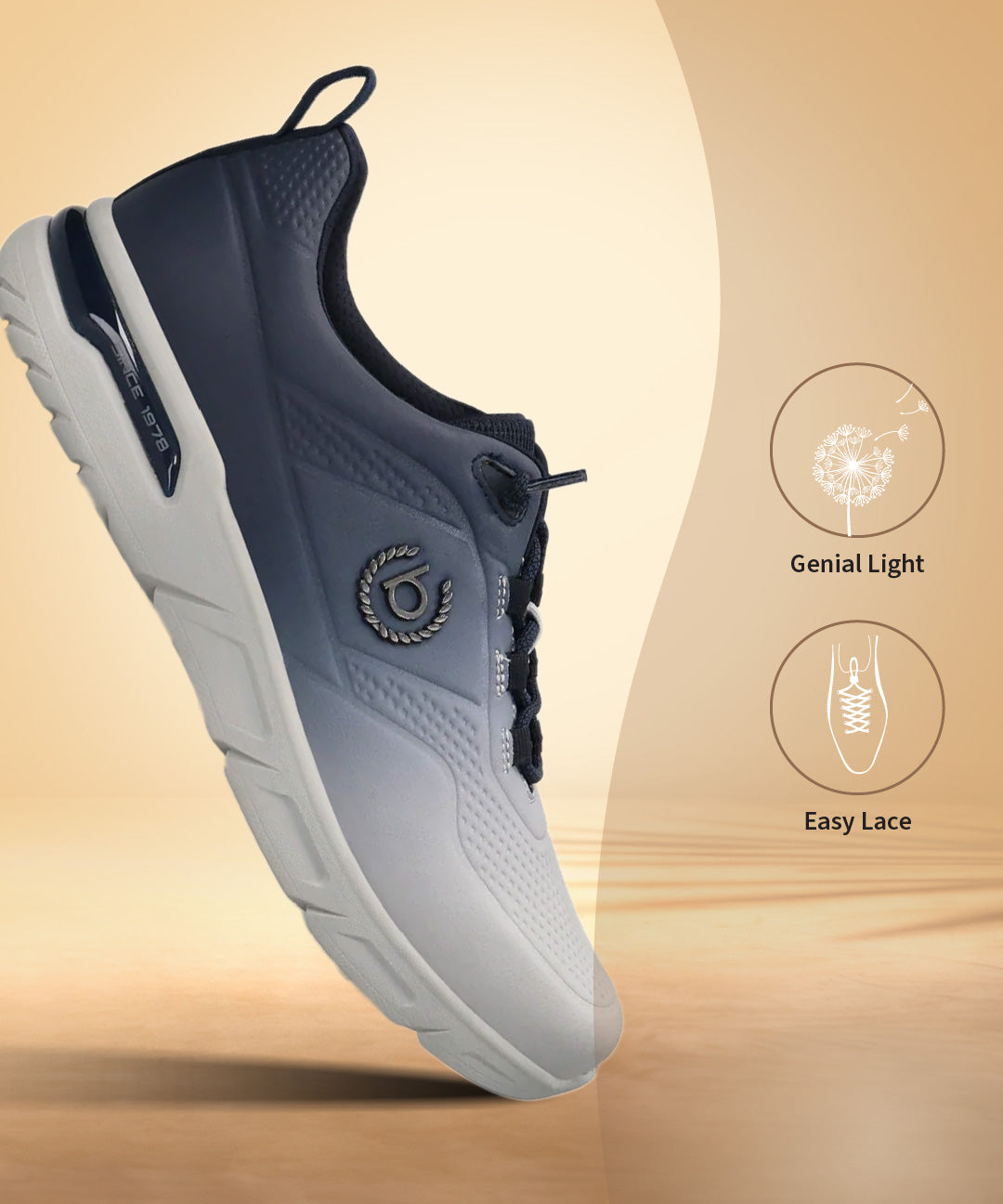 A grey Men's bugatti Athileisure Sneakers featuring a round toe plain toe, zero heels heel. Made from synthetic with a durable eva outsole, this laces design offers both style and comfort.