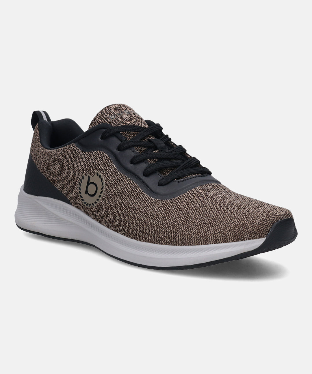 A beige Men's bugatti Sneakers featuring a round plain toe, zero heels heel. Made from textile with a durable eva outsole, this laces design offers both style and comfort.