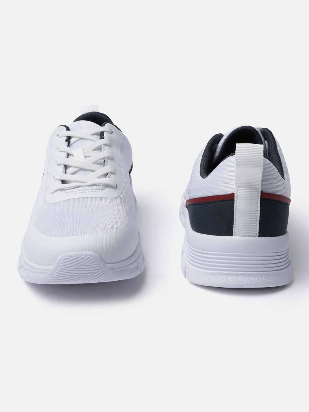 A white Men's bugatti Sneakers featuring a round plain toe, zero heels heel. Made from textile with a durable eva outsole, this laces design offers both style and comfort.