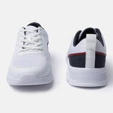 A white Men's bugatti Sneakers featuring a round plain toe, zero heels heel. Made from textile with a durable eva outsole, this laces design offers both style and comfort.