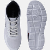 A white Men's bugatti Sneakers featuring a round plain toe, zero heels heel. Made from textile with a durable eva outsole, this laces design offers both style and comfort.