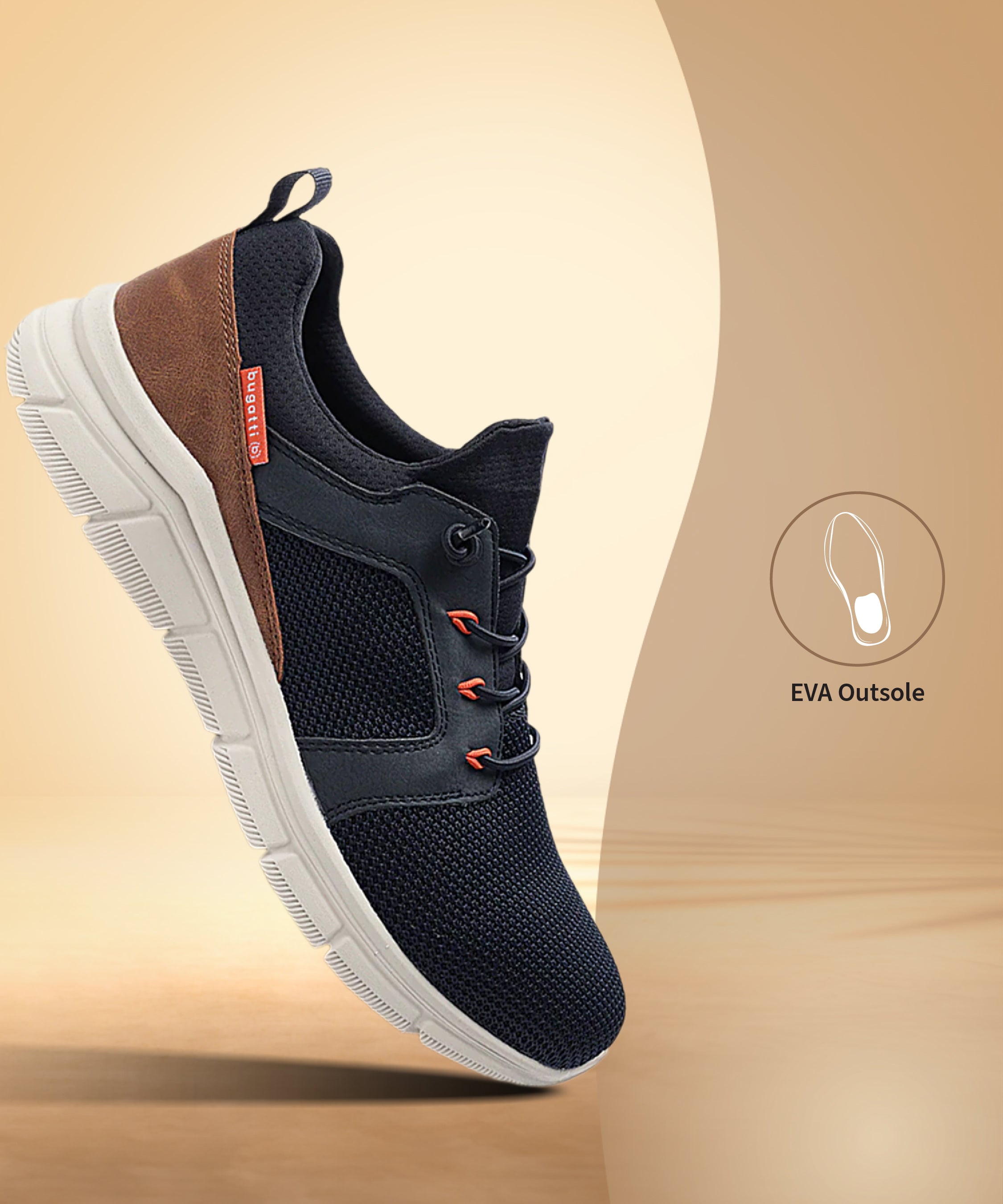 bugatti Soa Dark Blue Comfort Mid Top Sneakers featuring a round plain toe, zero heels heel. Made from textile with a durable eva outsole, this laces design offers both style and comfort.