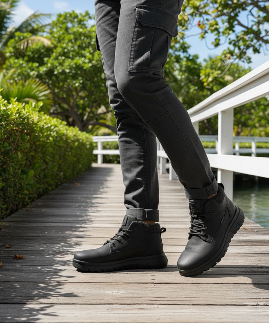 Bugatti Pam black comfort casual boots for men