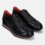 Bugatti Garnet Evo Black Premium Leather Comfort Sneakers