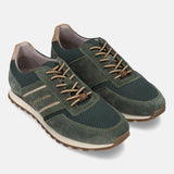 Bugatti Ivar Dark Green Premium Leather Comfort Sneakers