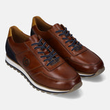 Bugatti Garnet Evo Cognac Premium Leather Comfort Sneakers