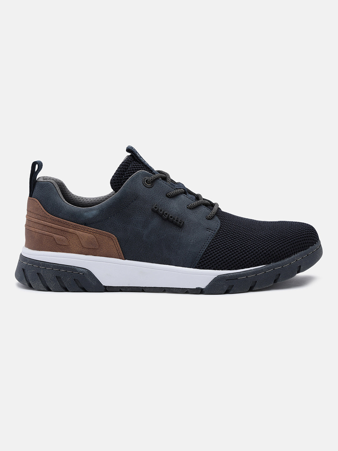 A blue Men's bugatti Sneakers featuring a round plain toe, zero heels heel. Made from textile with a durable eva outsole, this laces design offers both style and comfort.