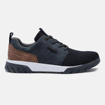 A blue Men's bugatti Sneakers featuring a round plain toe, zero heels heel. Made from textile with a durable eva outsole, this laces design offers both style and comfort.