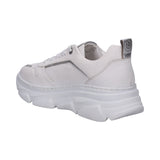 Nava White & Silver Leather Sneakers