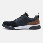 A blue Men's bugatti Sneakers featuring a round plain toe, zero heels heel. Made from textile with a durable eva outsole, this laces design offers both style and comfort.