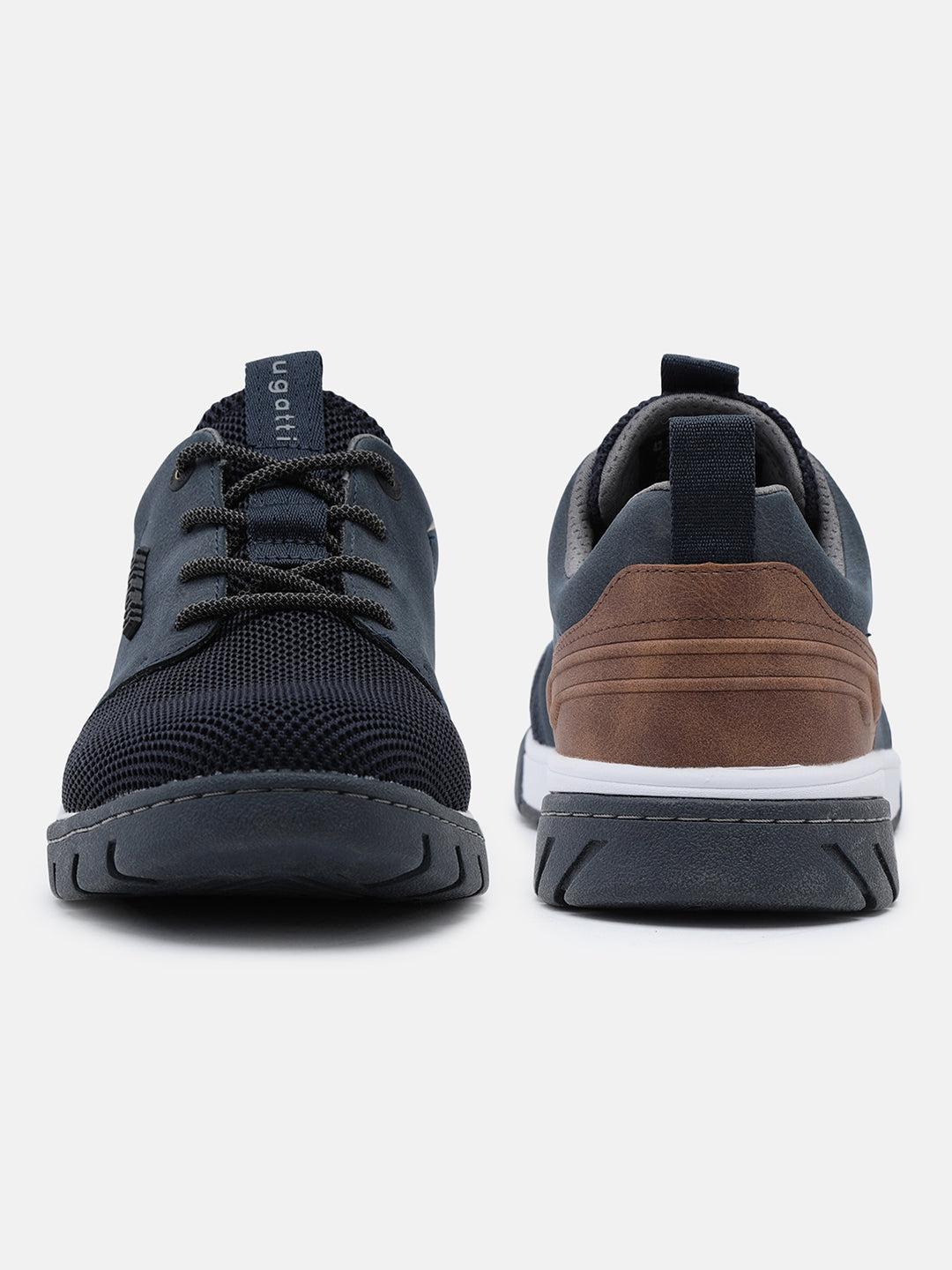 A blue Men's bugatti Sneakers featuring a round plain toe, zero heels heel. Made from textile with a durable eva outsole, this laces design offers both style and comfort.