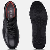 Bugatti Garnet Evo Black Premium Leather Comfort Sneakers
