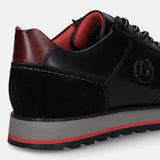 Bugatti Garnet Evo Black Premium Leather Comfort Sneakers