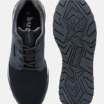 A blue Men's bugatti Sneakers featuring a round plain toe, zero heels heel. Made from textile with a durable eva outsole, this laces design offers both style and comfort.