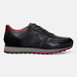 Bugatti Garnet Evo Black Premium Leather Comfort Sneakers
