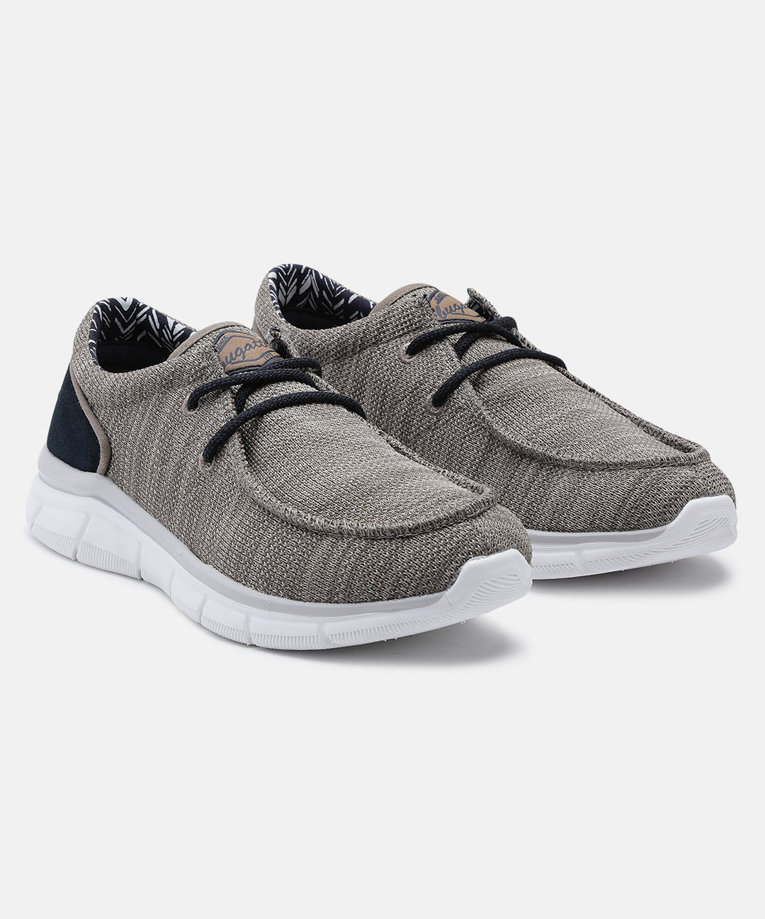 A beige Men's bugatti Sneakers featuring a round plain toe, zero heels heel. Made from textile with a durable eva outsole, this laces design offers both style and comfort.